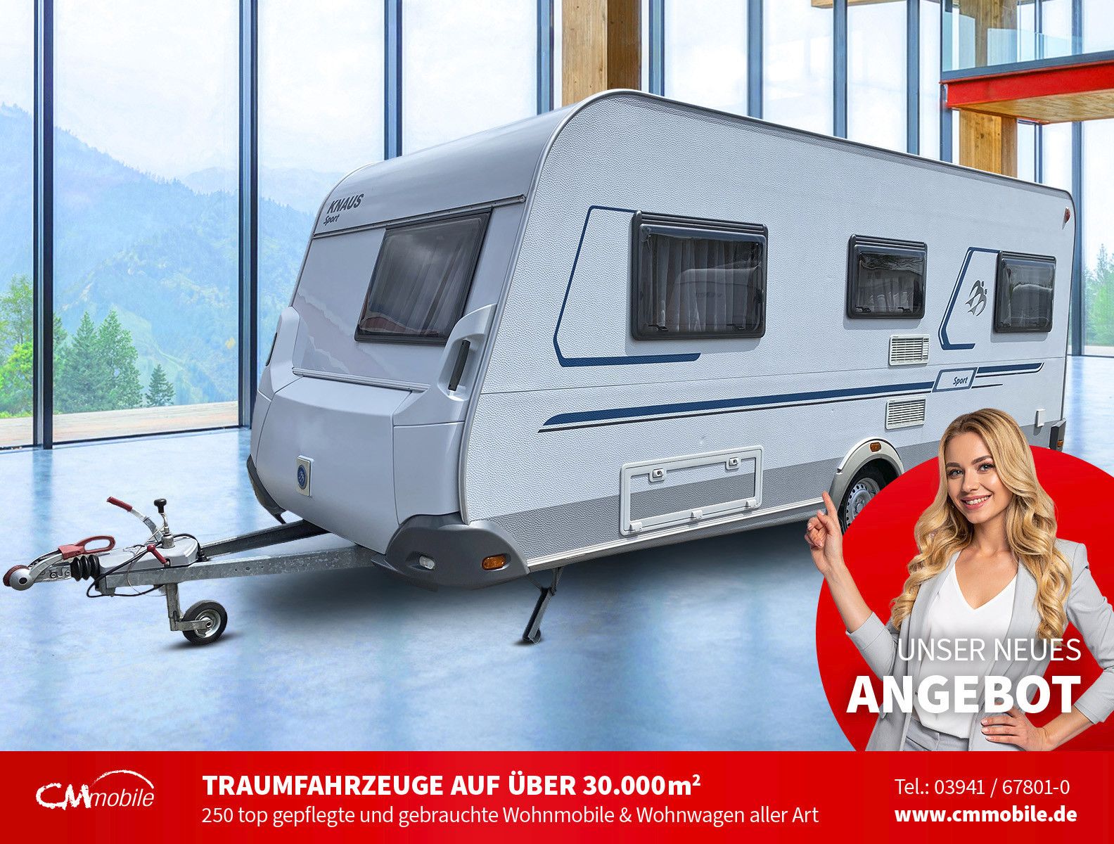 Knaus
 Sport 500 FU - Festbett - Rundsitzgruppe -
