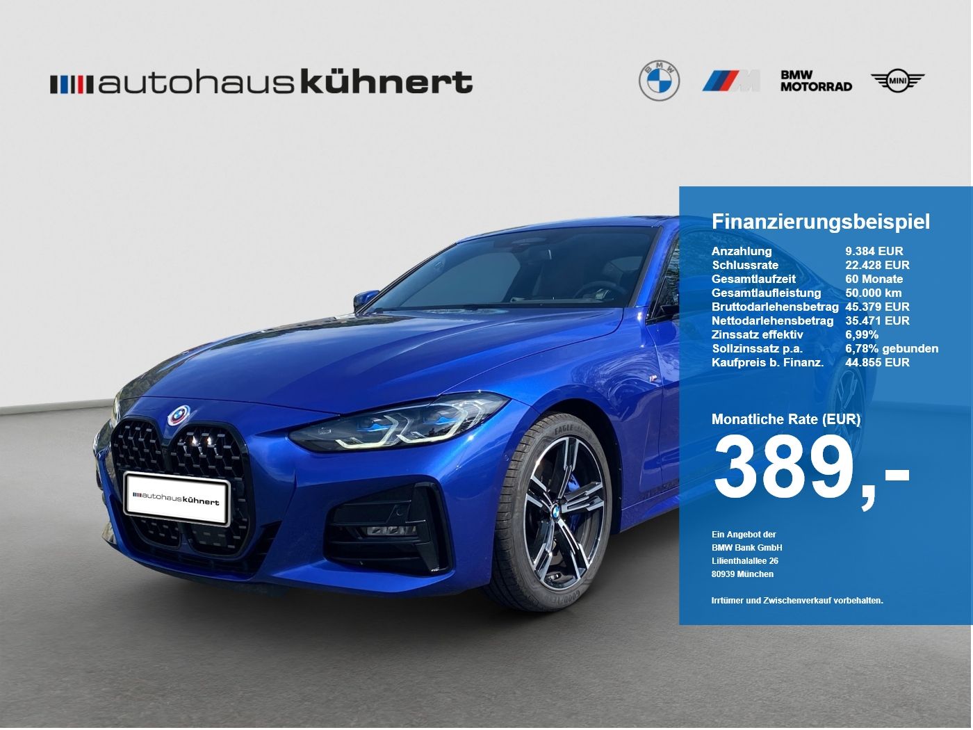 BMW 420i xDrive Coupe M-Sport ACC SpurAss 360° AHK R