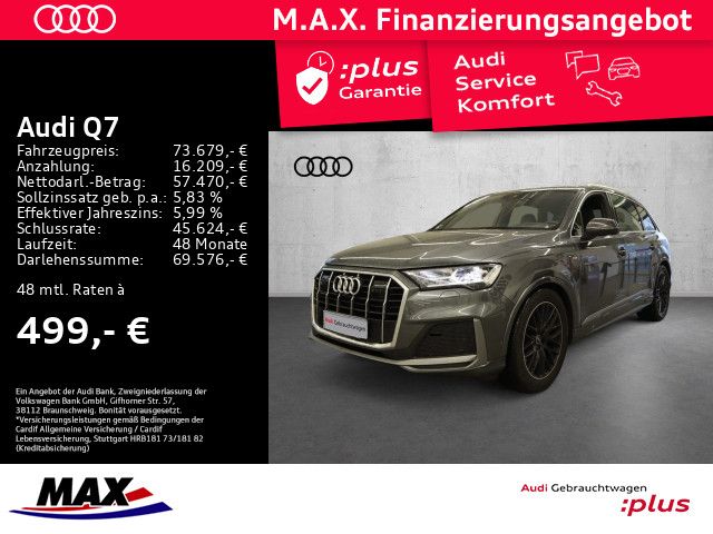 Audi Q7 50 TDI QUATT S LINE 7-SITZE+AHK+NACHT+TV+HUD+