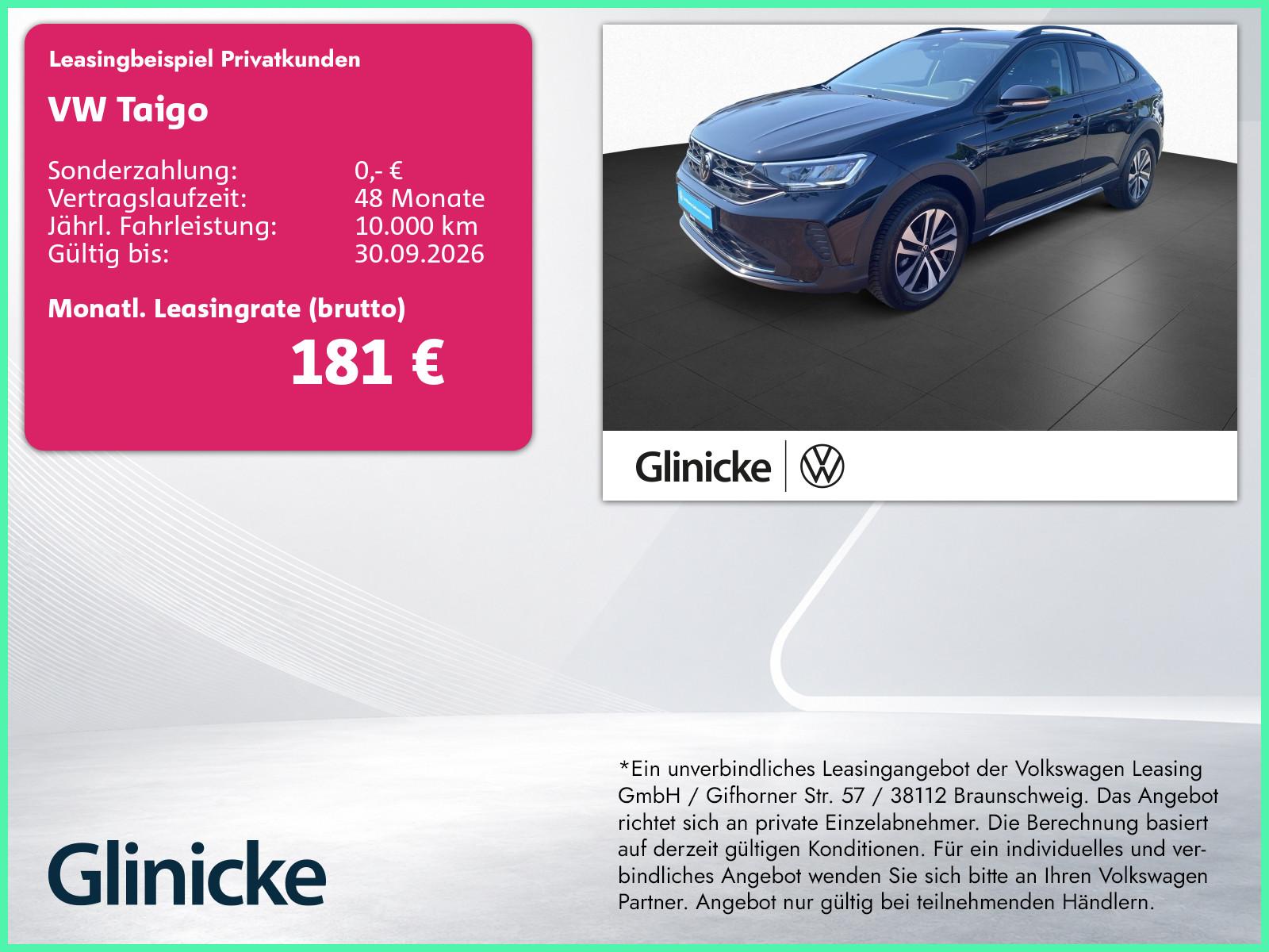 Volkswagen Taigo 1.0 TSI Energy Klima LED App-Connect Sitzh