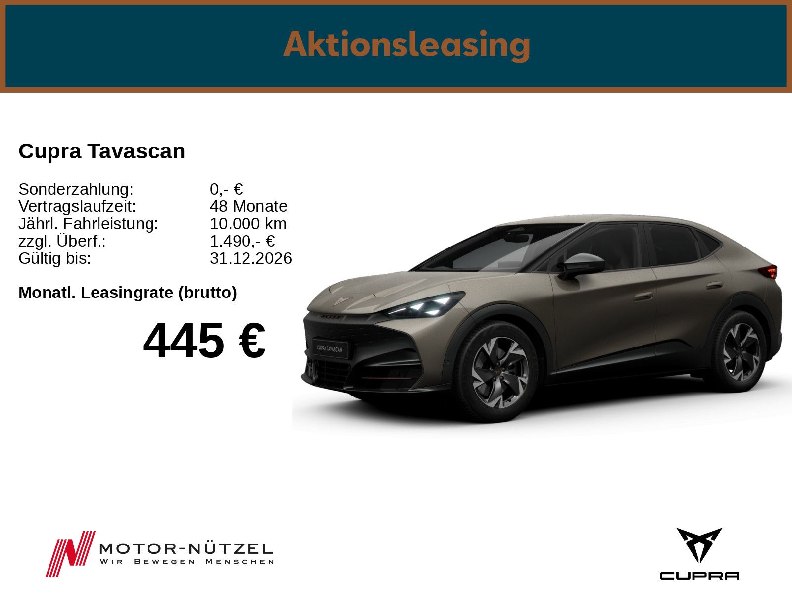 Cupra Tavascan 140 kW (190 PS) 58kWh