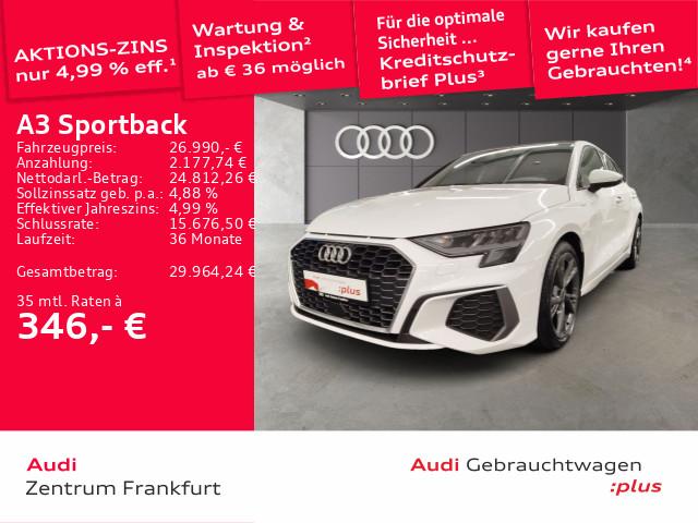 Audi A3 Sportback 35 TFSI S tronic S line LED Tempoma