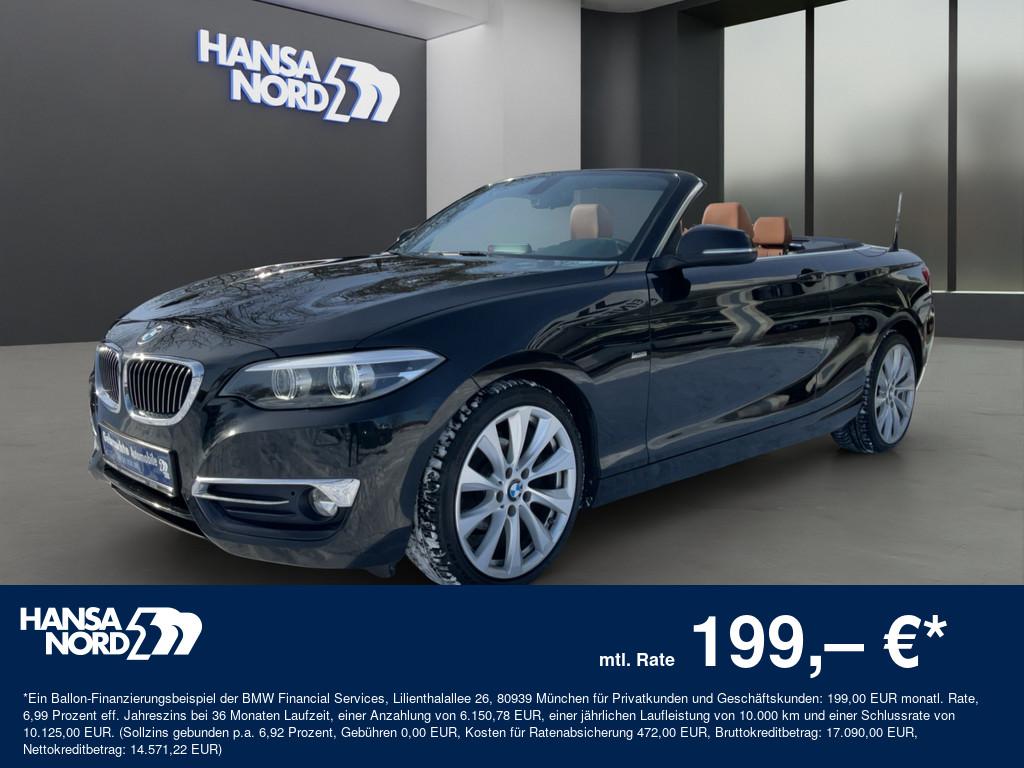 BMW 218d Cabrio LUXURY LINE LED NAVI LEDER H/K 18"