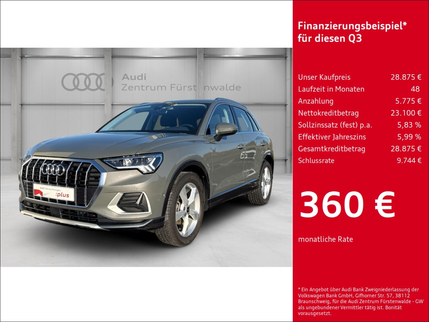Audi Q3 1.5 35 TFSI S tronic advanced Navi Digitales 