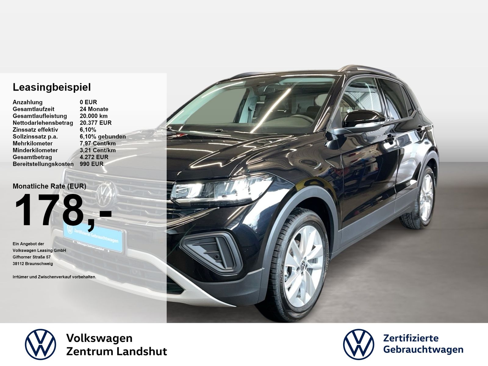 Volkswagen T-Cross 1.0 TSI Life Goal 2xKlima ACC DynLicht