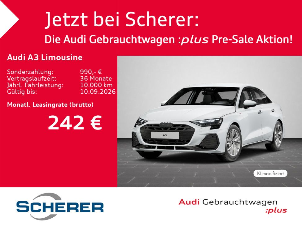 Audi A3 Limousine TFSI S line S tronic LED KAMERA ACC