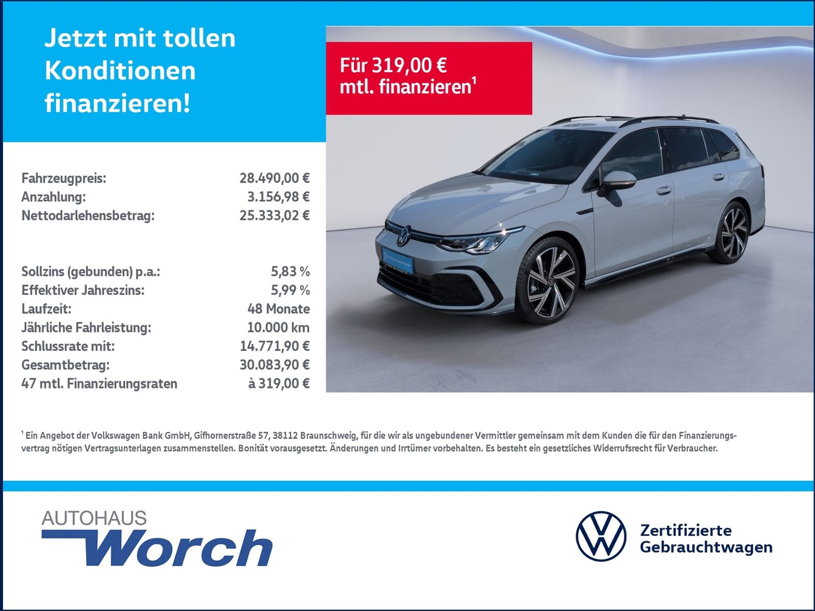 Golf VIII Variant 2.0 TSI DSG R-Line LED/Navi