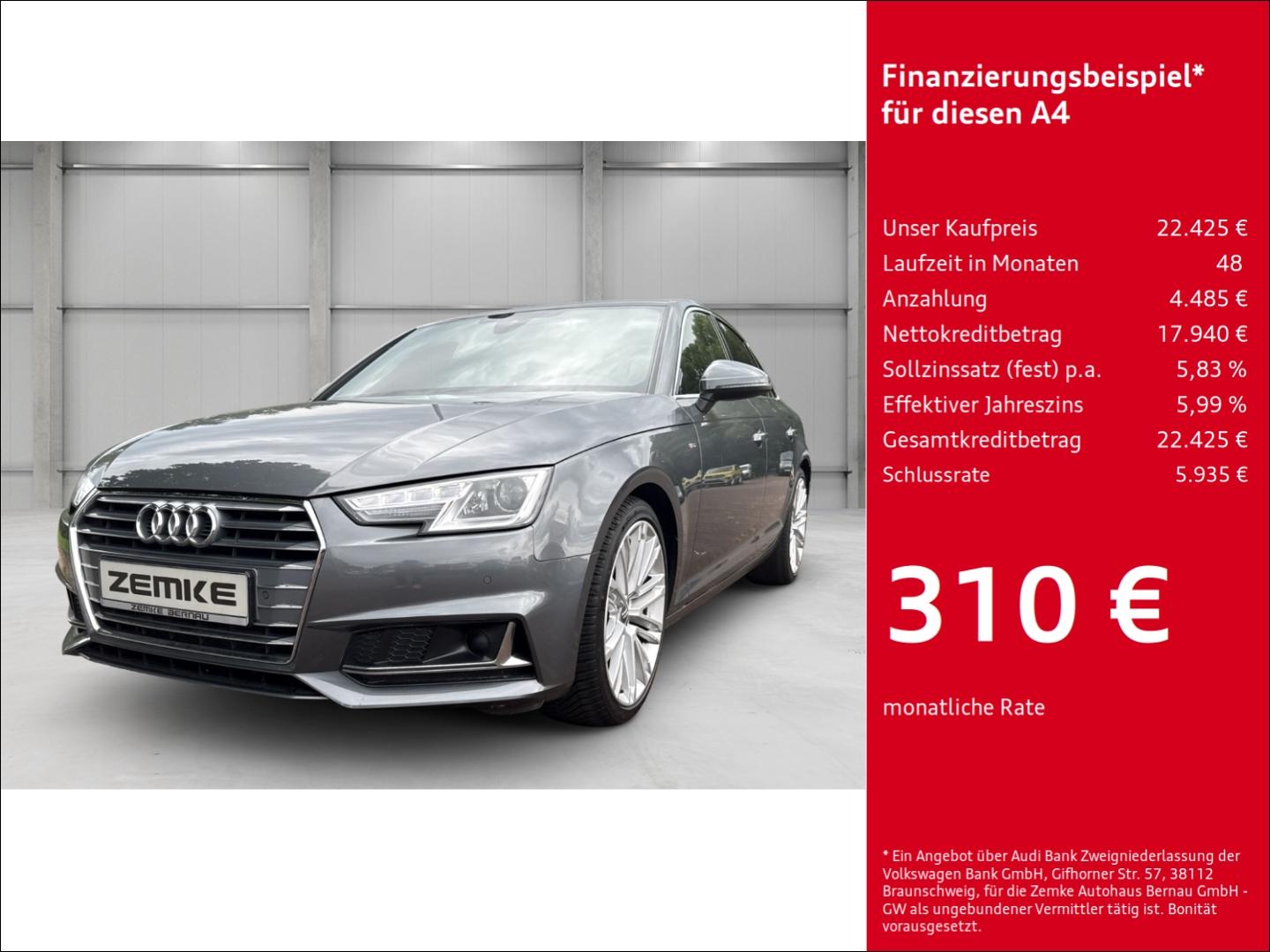 Audi A4 40 TDI S tronic sport S-line Sportpaket AHK-k