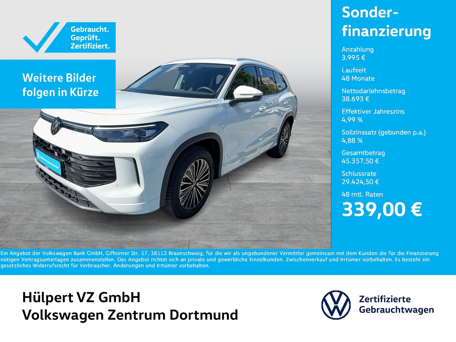 Volkswagen Tayron 2.0 LIFE 4X4 AHK CAM ACC LM18 NAVI SITZHZ foto 1