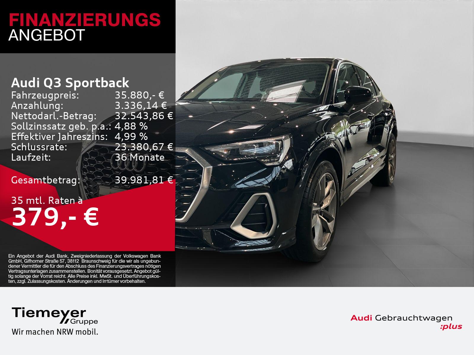 Audi Q3 Sportback 35 TFSI S LINE LM19 PANO KAMERA AHK