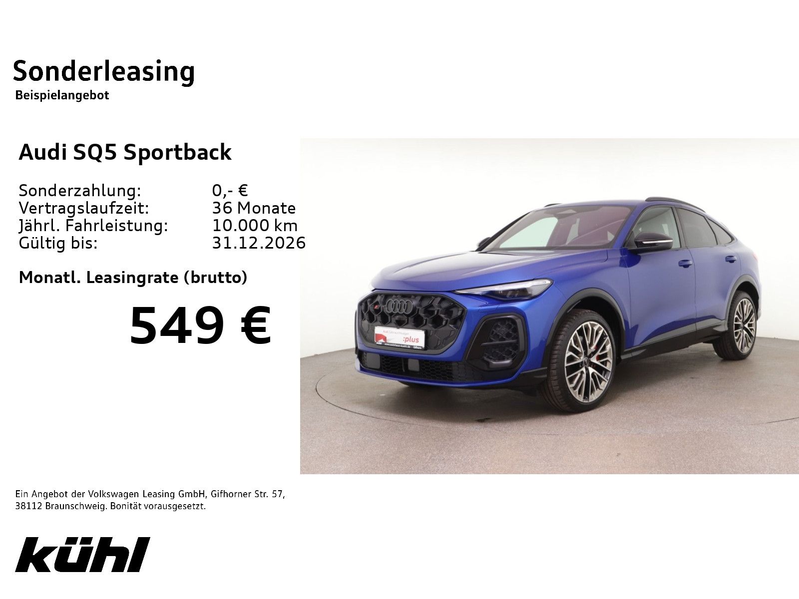 Audi SQ5 Sportback TFSI 270kw S tronic edition one LE