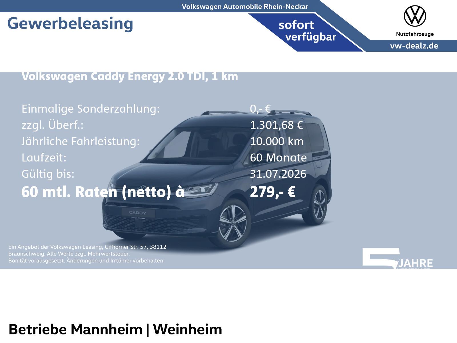 Volkswagen Caddy Energy 2.0 TDI DSG Klima LED ACC Allwetter
