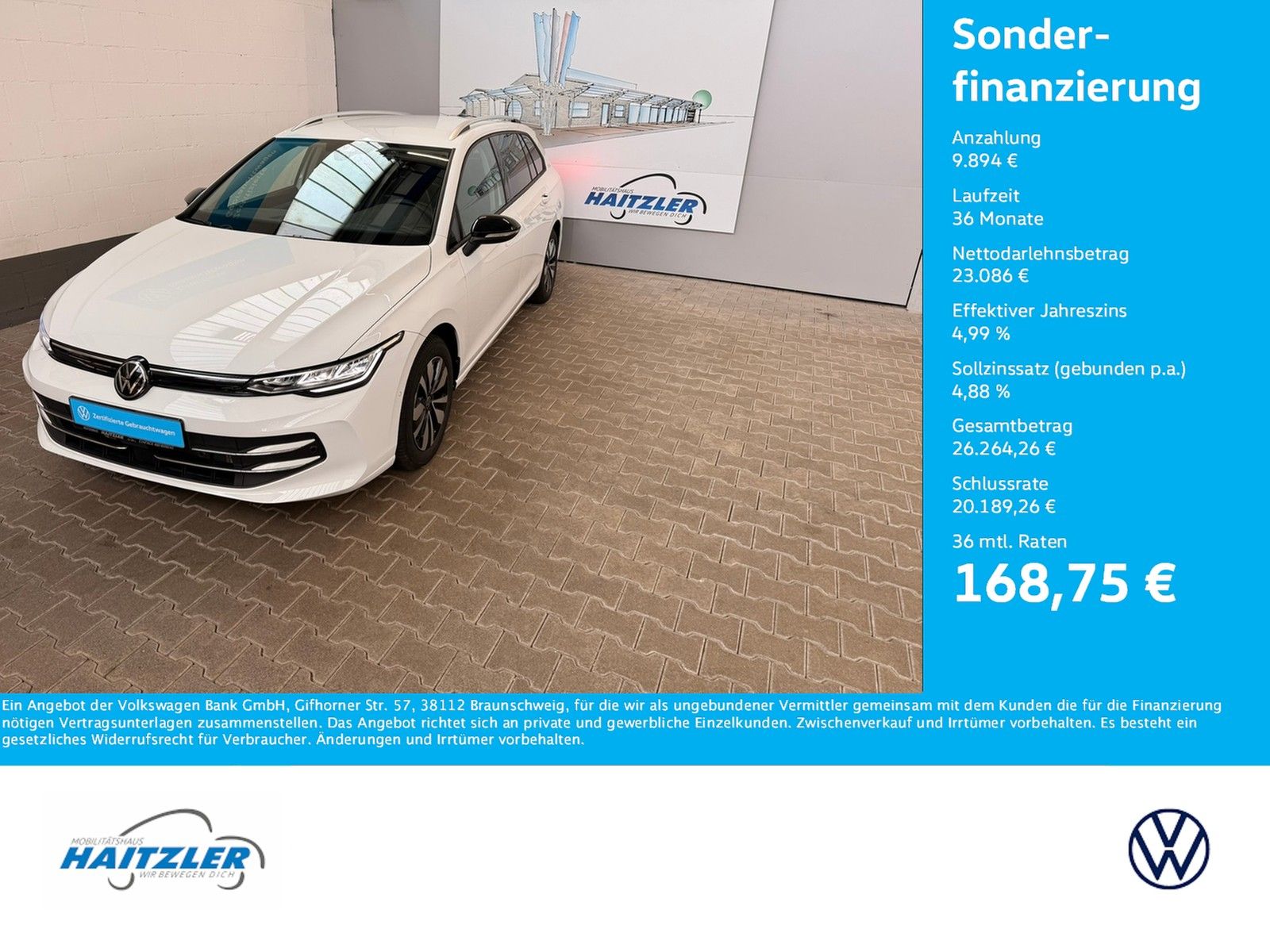 Fahrzeugabbildung Volkswagen Golf VIII Var. Goal 1.5 eTSI DSG +Kamera+Keyless