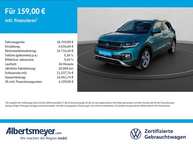 VW T-Cross 1.0 TSI Style +LED+KLIMA+PARKPILOT+LM+ZV