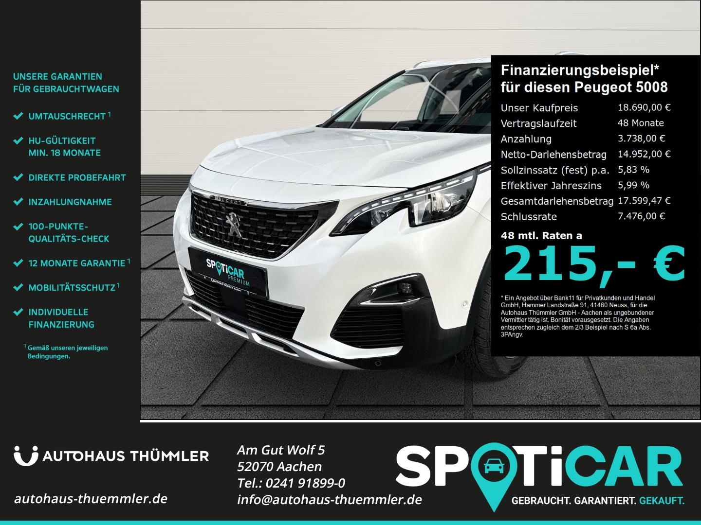 Peugeot 5008 Allure AHK-abnehmbar Digitales Cockpit 360 