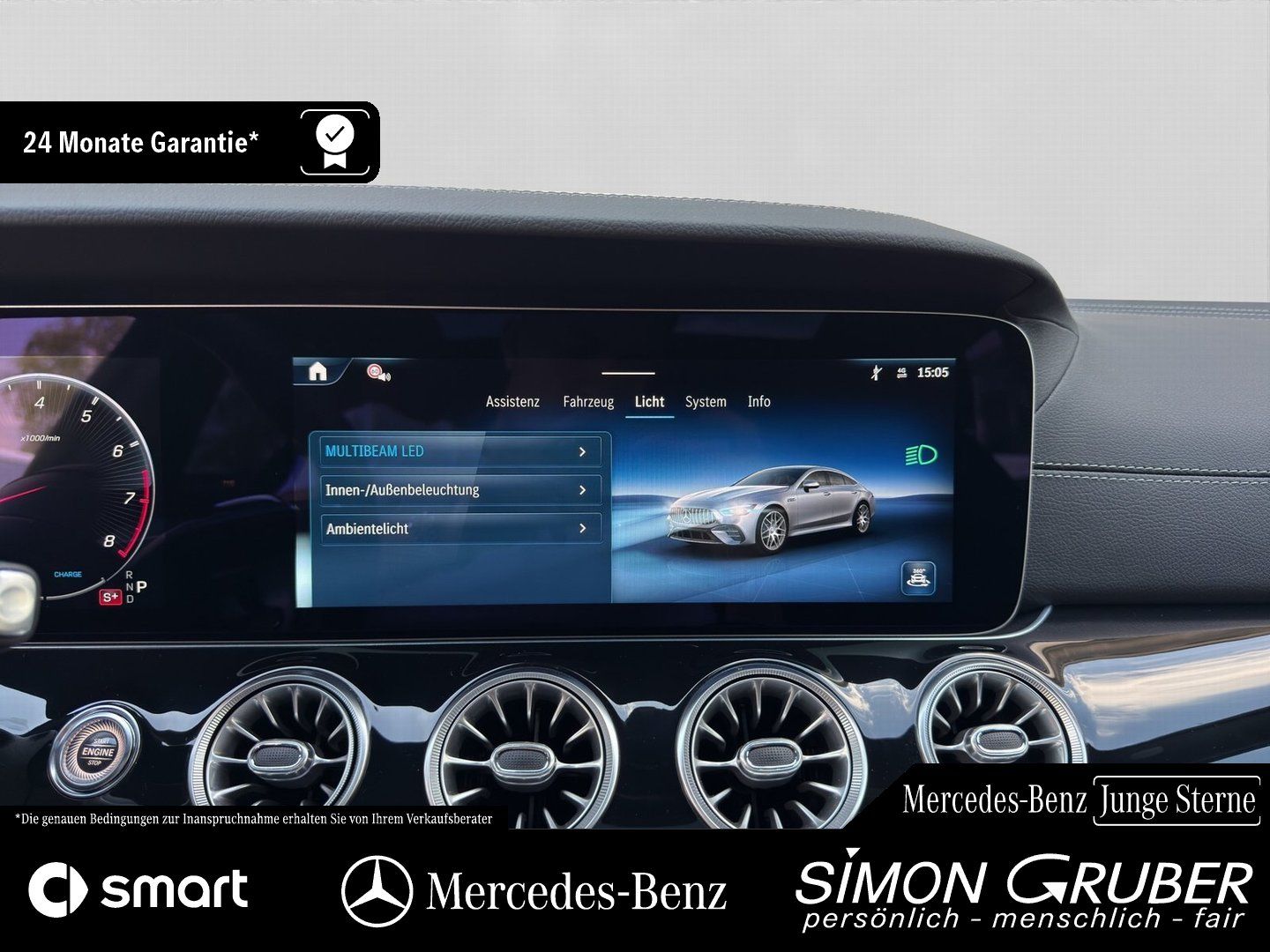 Fahrzeugabbildung Mercedes-Benz GT 43 4M+ AMG V8Style magno Pano Nappa HUD AHK