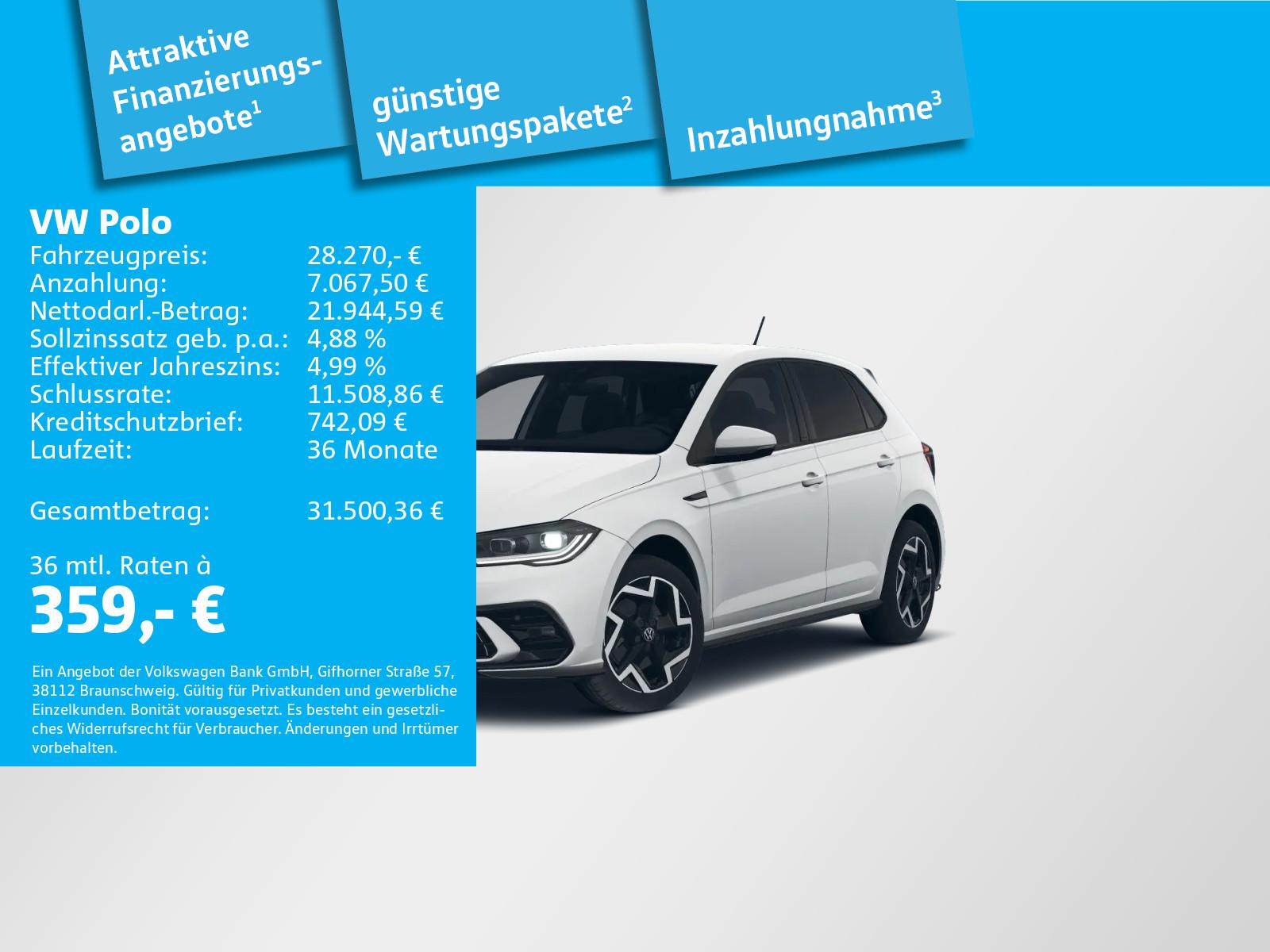 Volkswagen Polo 1.0 TSI R-Line IQ.Light Navi ParkPilot Rear