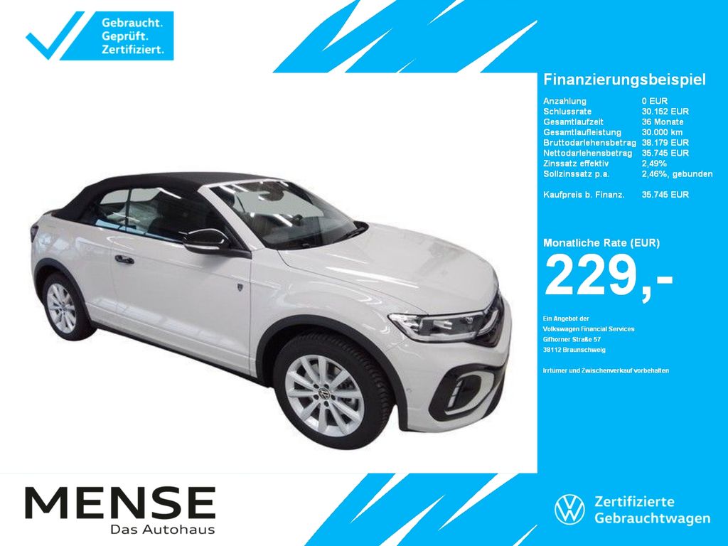Volkswagen T-Roc Cabriolet 1.5 TSI DSG R-Line IQ.Light AHK