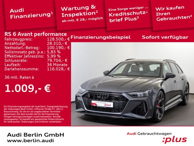 Audi RS 6 Avant performance tiptr. LEDER MATRIX HUD