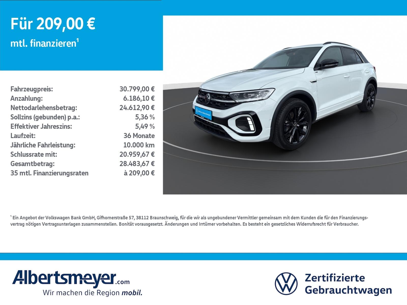 Volkswagen T-Roc 1.5 TSI R-Line +DSG+AHK+NAVI+KAMERA