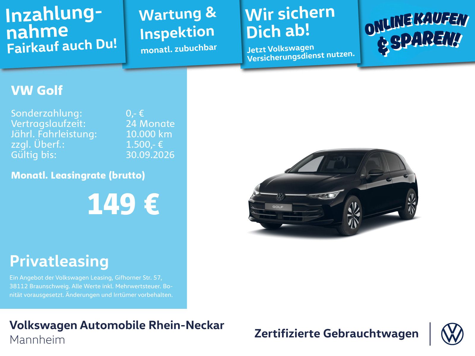 Volkswagen Golf VIII Goal 1.5 eTSI AHK LED Kamera Automatik