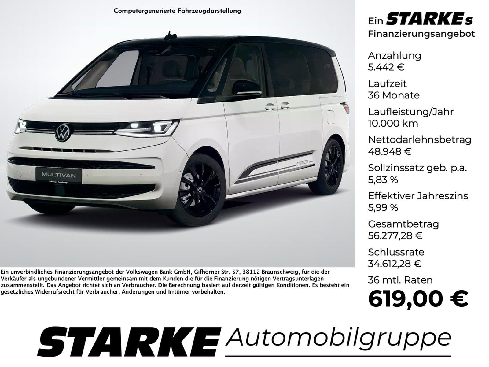 Volkswagen T7 Multivan 2.0 TDI DSG Edition  Panodach AHK Na