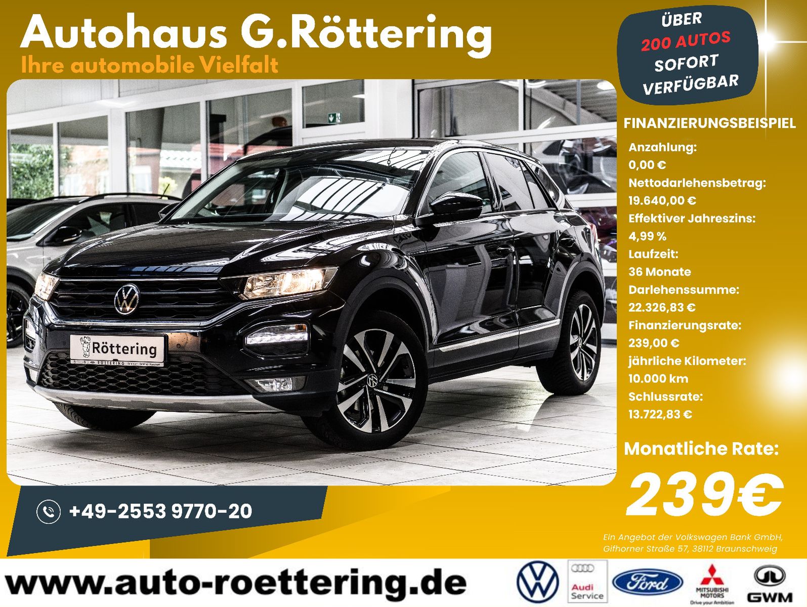 Fahrzeugabbildung Volkswagen T-Roc 1,5 United+LM+SH+PDC+Drive Mode+Digi Cockp