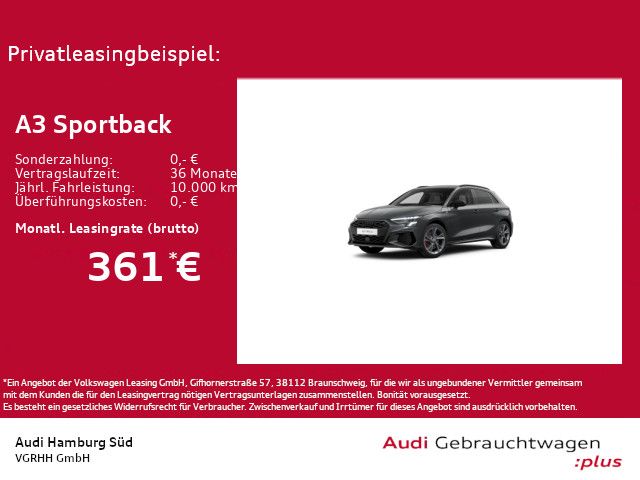 Audi A3 Sportback 45 TFSI e S tronic 2xS LINE/NAV/AHK