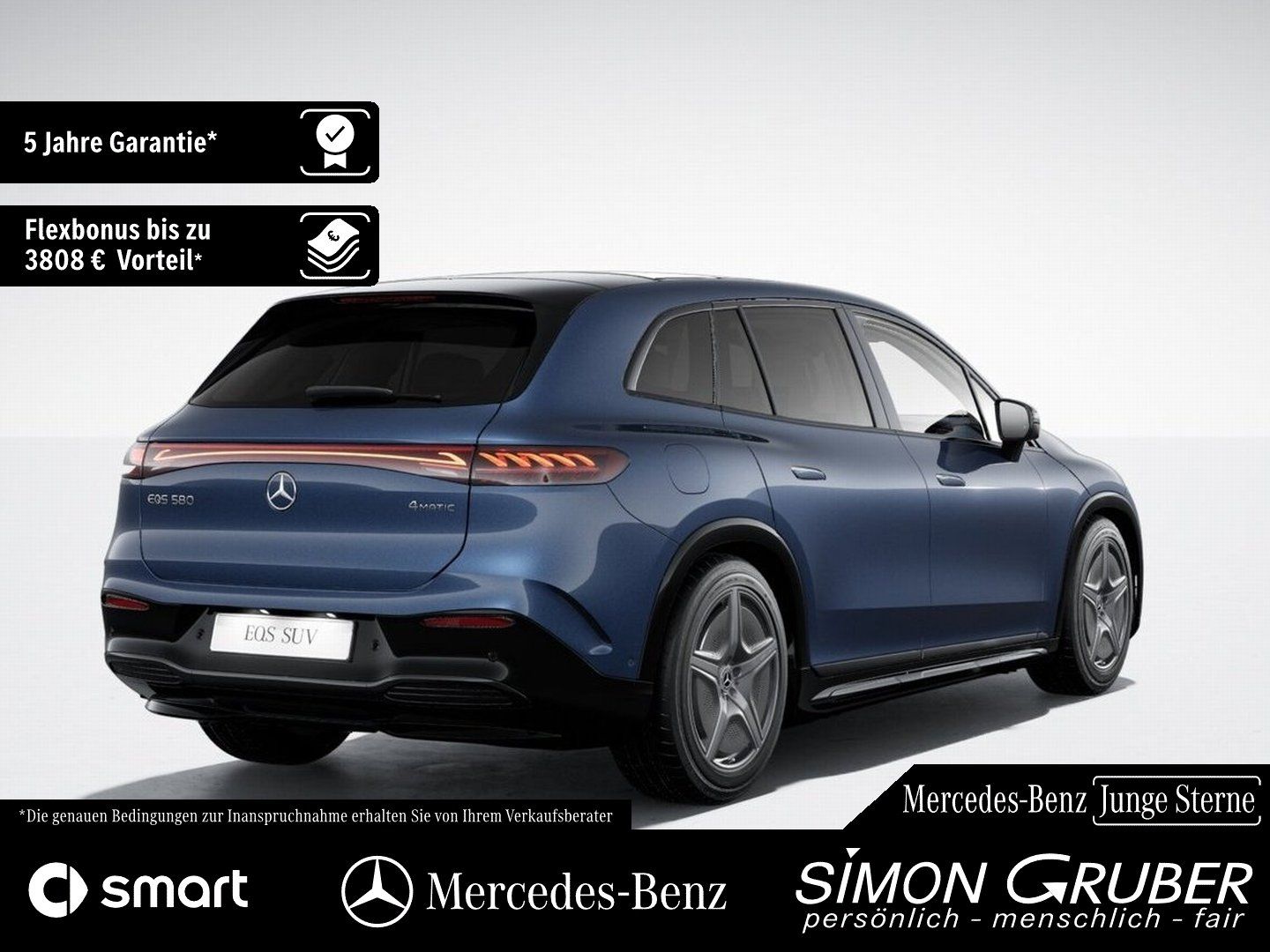 Fahrzeugabbildung Mercedes-Benz EQS 580 4M SUV AMG Night Business Class 7Sitzer