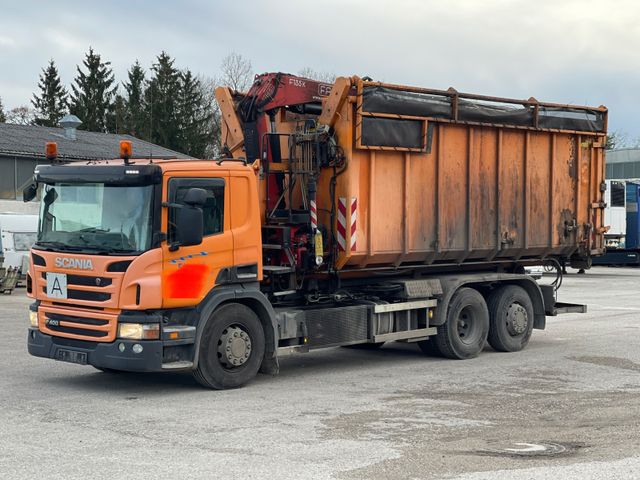 Scania P400*ABROLLKIPPER*ABNEHMBARER-KRAN+CONTAINER*