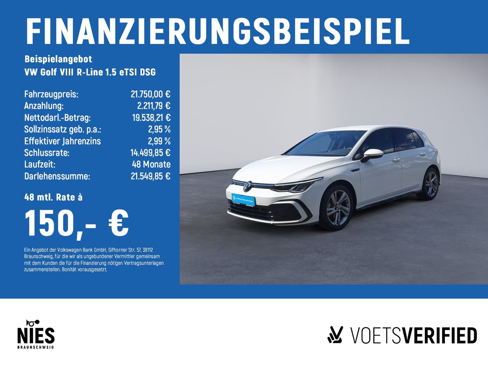 Volkswagen Golf VIII R-Line 1.5 eTSI DSG LED+RearView+NAVI