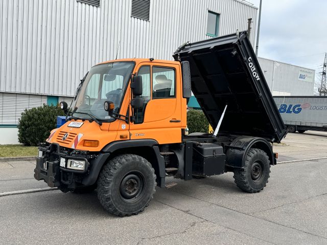 Unimog U300 4x4 Dreiseitenkipper AHK Hydraulik Zapfwel.