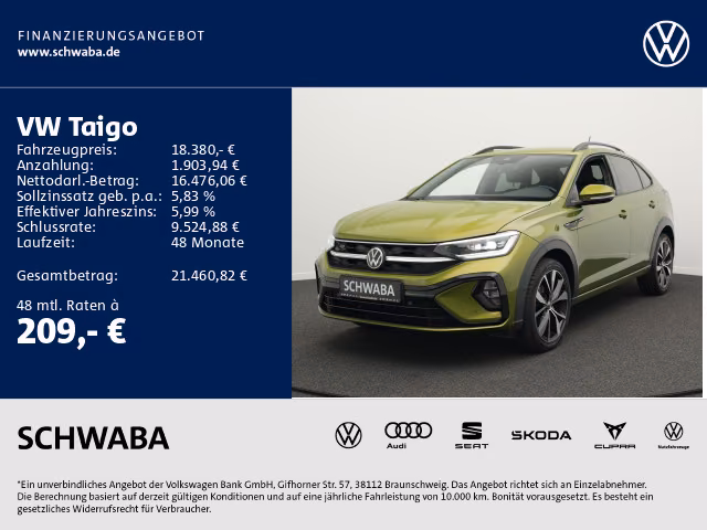 Volkswagen Taigo R-Line 1.0 TSI DSG *IQ.LIGHT*NAVI*ACC*18"*, миниатюра 2