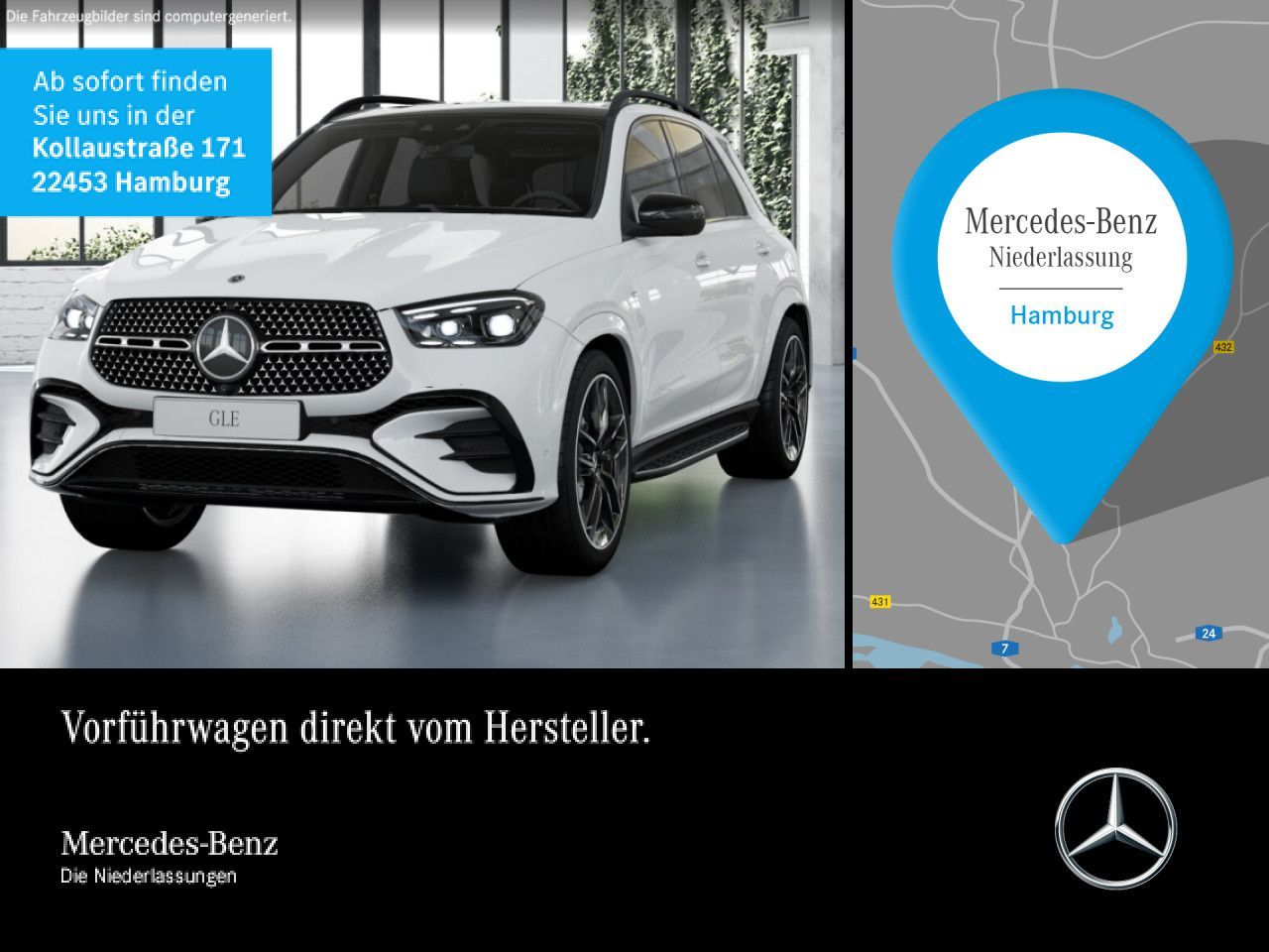MERCEDES-BENZ GLE 350 de 4M AMG Premium/Pano/Burmester/AHK/HuD