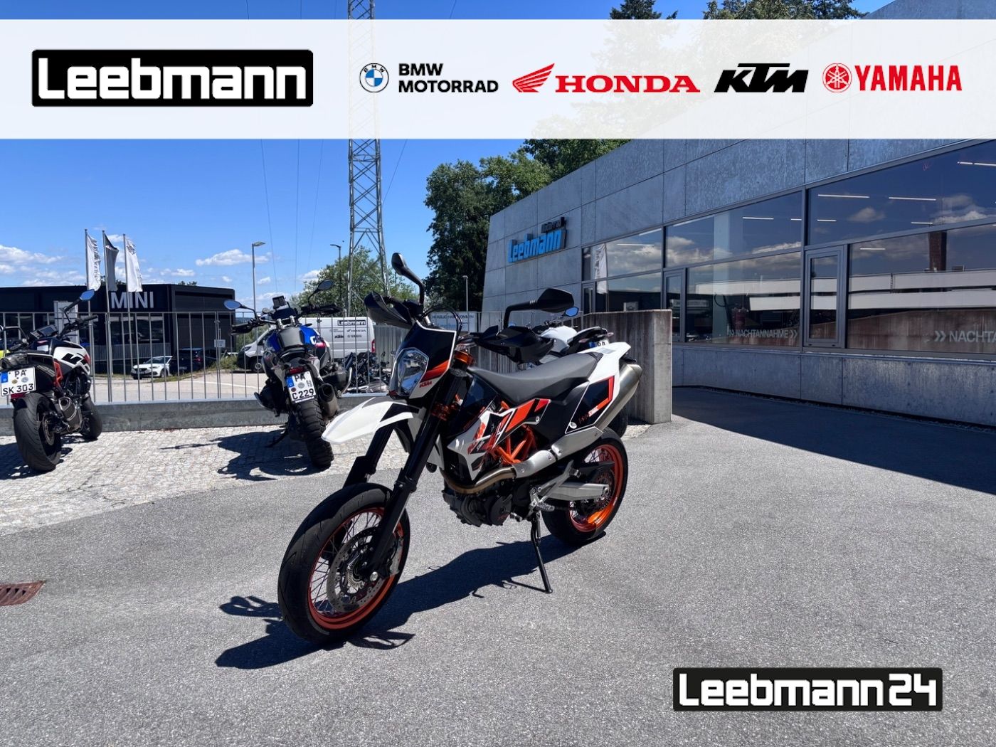 Fahrzeugabbildung KTM 690 SMC-R LC4, Kurzer Kennzeichenhalter,
