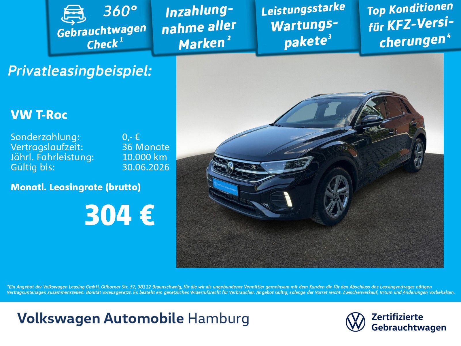 Volkswagen T-Roc 1.5 TSI R-Line DSG AHK Navi Kamera CarPlay