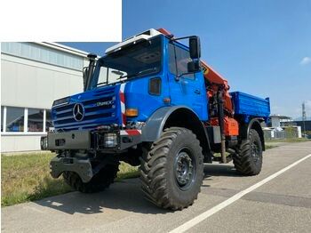 Unimog U5000 Kran Forst Kabelbau Kommunal Vollausstatt.