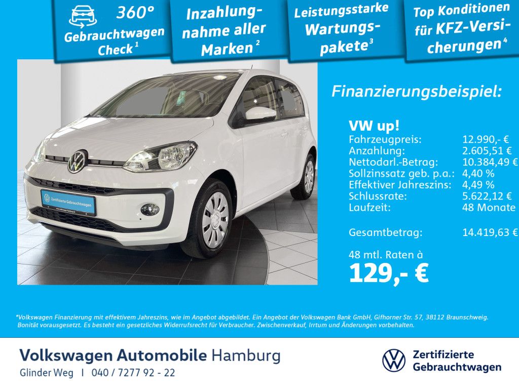 up! 1.0 move up! Rückfahrkamera Klimaautomatik