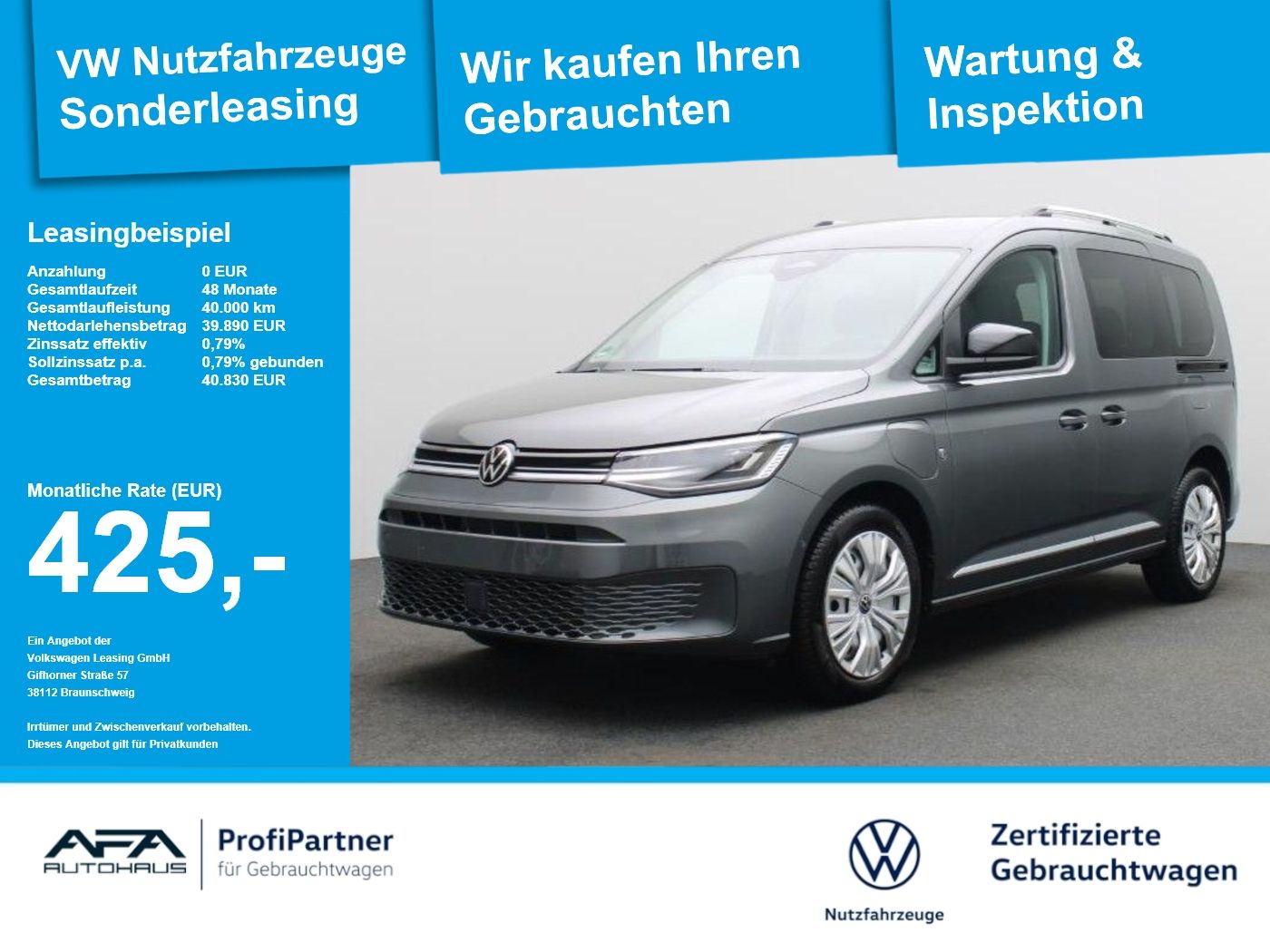 Volkswagen Caddy 1.5 TSI eHybrid Style DSG LED*Navi*AHK*RFK