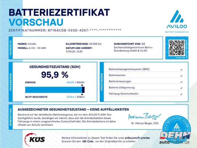 Citroën C4 e-c4 Shine Schiebedach Kältepaket