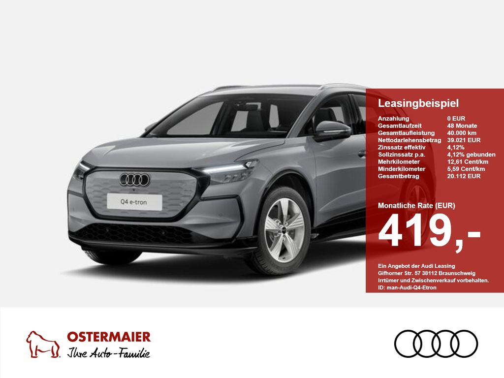 Abbildung Leasingangebot Audi Q4 e-tron SUV NEU 419€ BRUTTO NAVI,19,SITZHZG