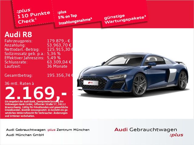 AUDI R8 Coupé V10 performance qu. B&amp;O/Kamera/Carbon