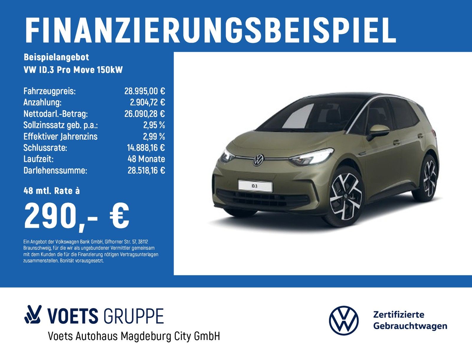 Volkswagen ID.3 Pro Move 150kW Move REARVIEW+ACC+SHZ+NAVI+D
