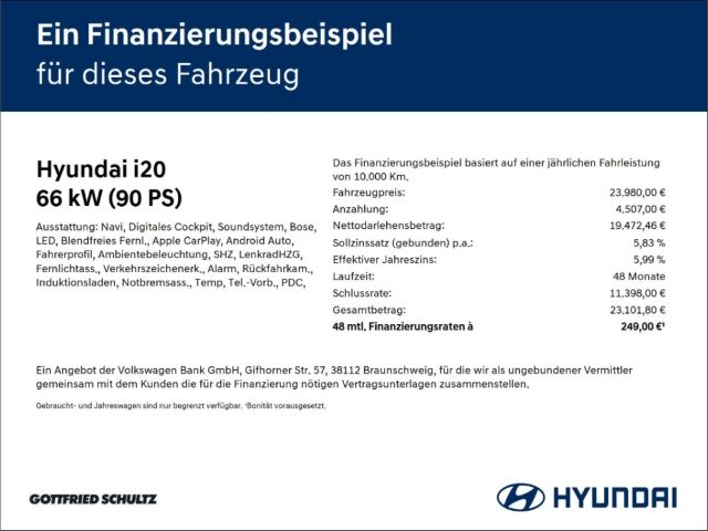 Hyundai i20 Blackline 1.0 T-GDI 7-DCT NAVI RFK SHZTagesz imagem 2