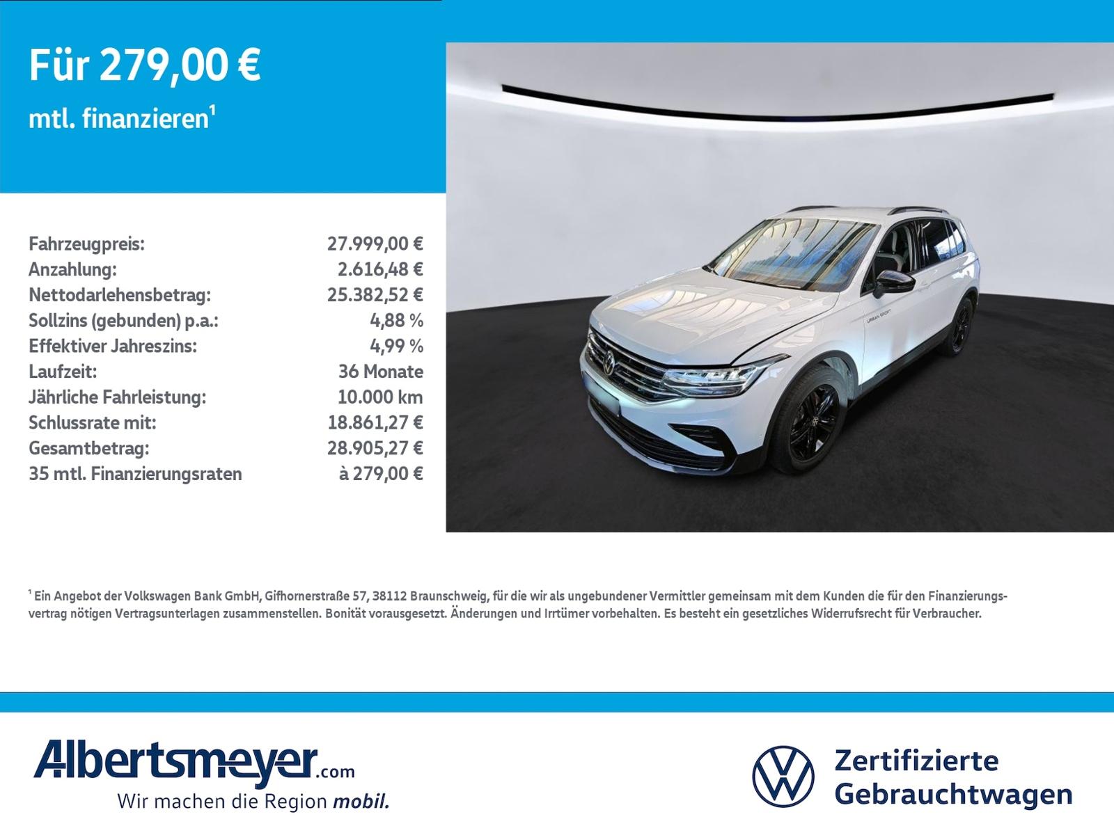 Volkswagen Tiguan 1.5 TSI Urban Sport +DSG+AHK+NAVI+