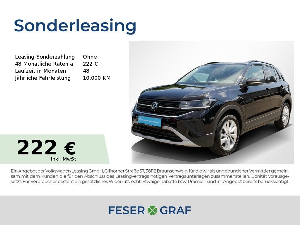 Volkswagen T-Cross 1.0 TSI Life AHK App-Connect LED Sitzh.