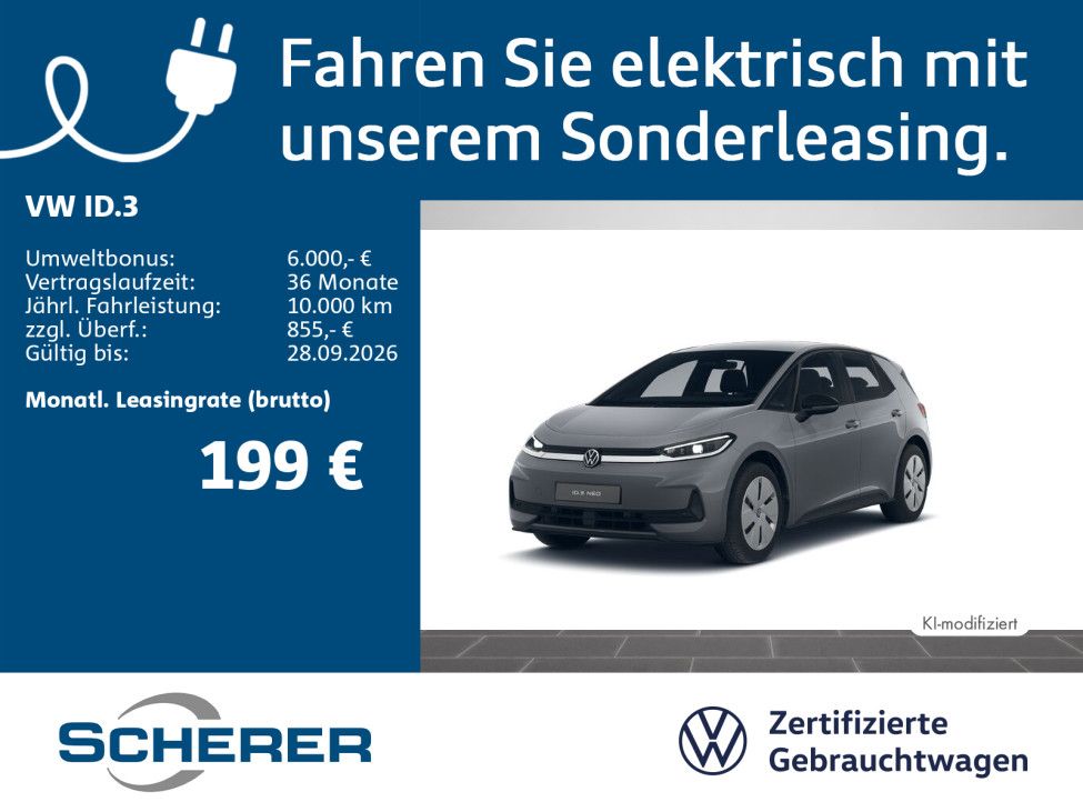 Volkswagen ID.3 Neo ab 199€ Leasingrate - 6td€ Förderung al