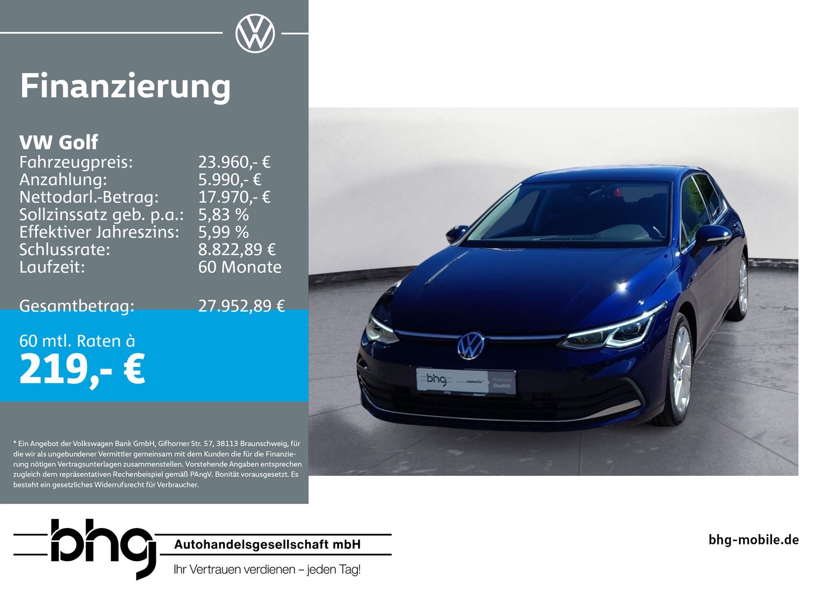Volkswagen Golf Style 2,0 l TSI OPF 4MOTION