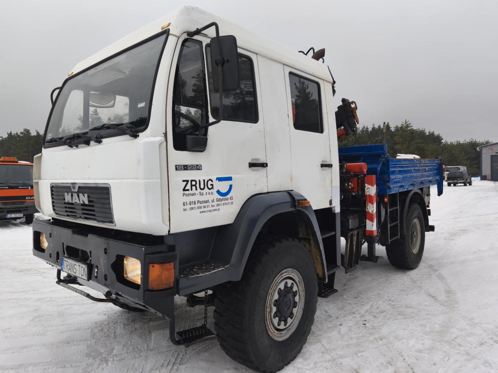 MAN 18-224 4x4 crane Atlas 80.1 Manual 7 sitz