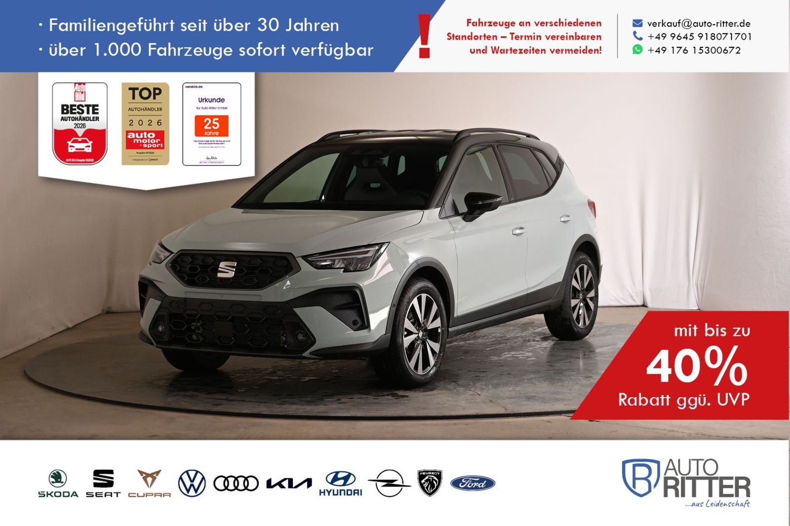 Seat Arona FR ACC|AHK|RFK|LED|Navi|Carplay|Klima|P...